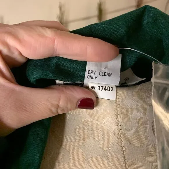 COPY - NWT Vintage Ellen Ashley Green Silk Long Sleeve Pleated Shirt Dress Size… - Picture 6 of 7